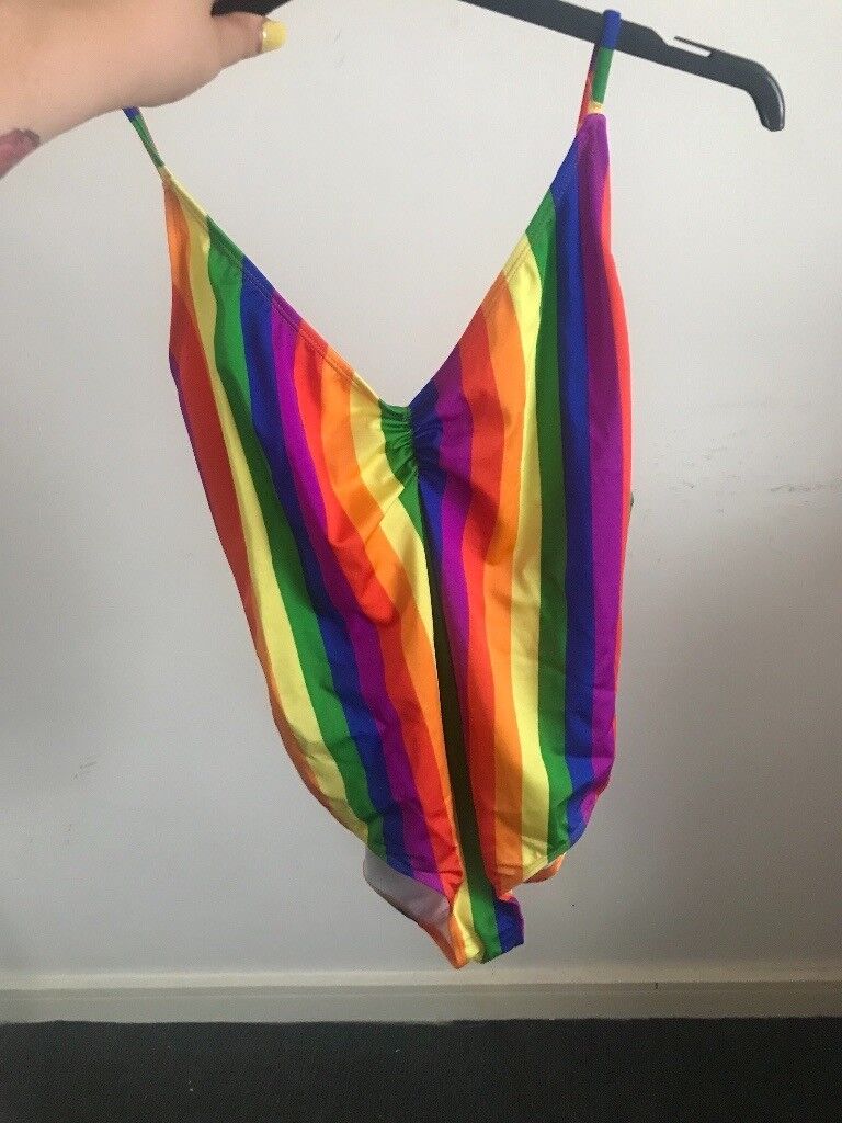 rainbow swimming costume